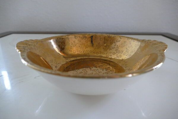 Paden City Pottery 22 Karat Gold Lined Ceramic Bowl