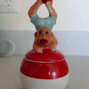 Circus Monkey Balancing A Ball On A Ball Vintage Salt & Pepper Shaker Set