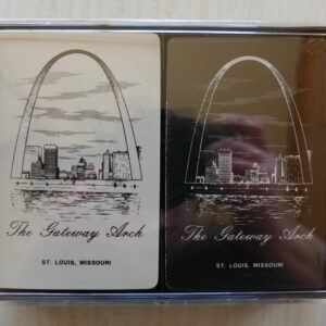 St. Louis Gateway Arch Playing Cards – Two Sealed Decks of Cards in Holder - NOS