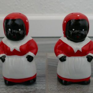 Black Americana Ceramic Salt & Pepper Ladies