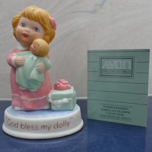 Avon Tender Memories Porcelain Figurine Collection “God Bless My Dolly”