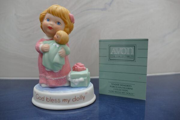 Avon Tender Memories Porcelain Figurine Collection “God Bless My Dolly”