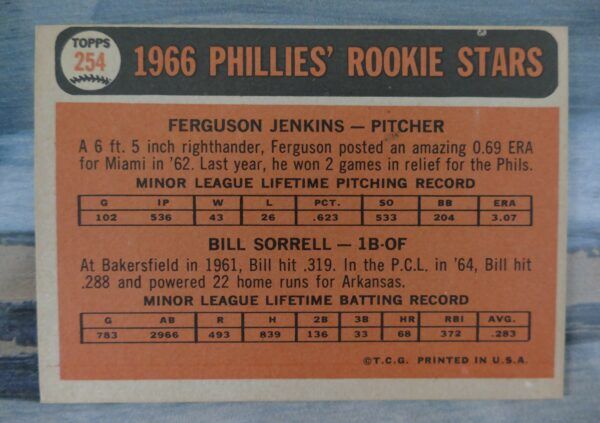 1966 Topps Baseball Card #254 – 1966 Phillies’ Rookie Stars