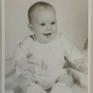 Happy Baby Photograph – Vintage Studio Portrait