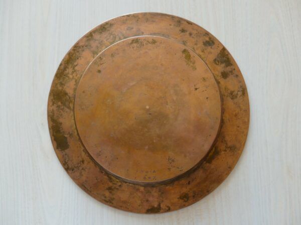 Brass Cigar Bowl/Ashtray with Floral Engraving