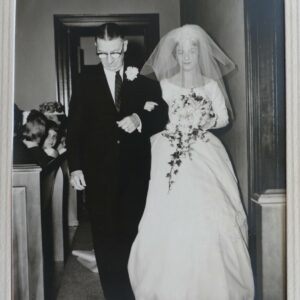 Vintage Picture of Bride and Father Walking Down The Aisle