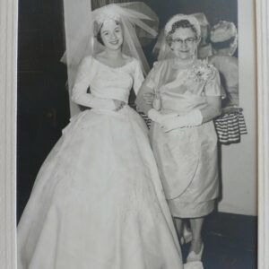 Picture of Bride and Her Mother – Vintage Wedding Photograph