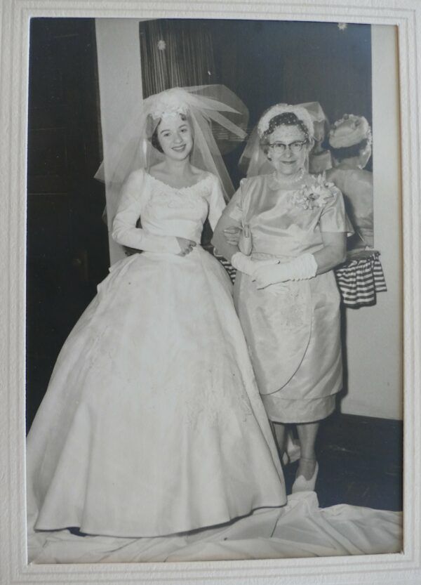 Picture of Bride and Her Mother – Vintage Wedding Photograph