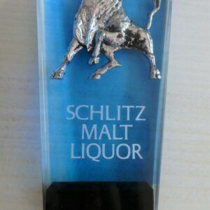 Vintage Lucite Blue Schlitz Malt Liquor Beer Tap Handle