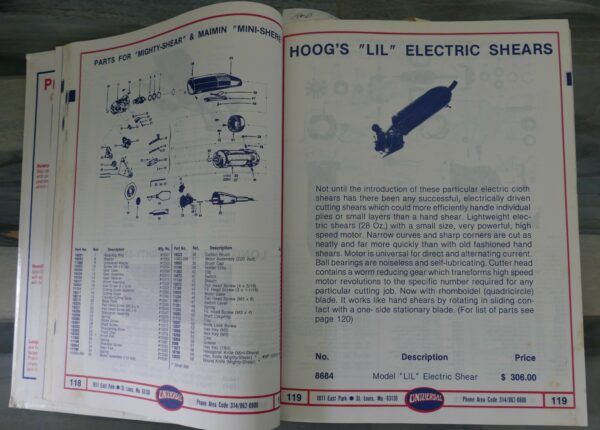 Universal Sewing Supply 1986 Sewing Machine Catalog