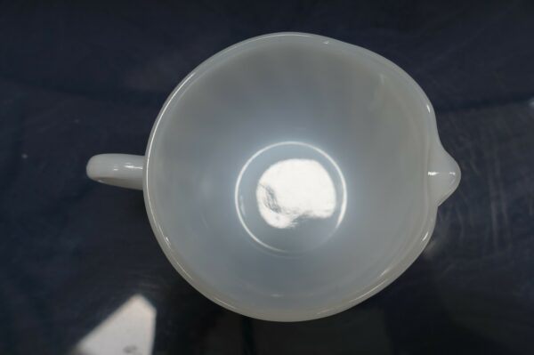 Fire-King Glass Light Blue Azurite Swirl Creamer – Vintage Fire-King Cream Pitcher - Image 2