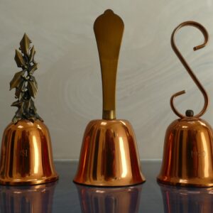 Set of Three Vintage Copper Bells/1980 & 1981 Copper Bells