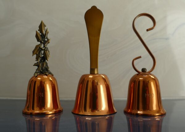 Set of Three Vintage Copper Bells/1980 & 1981 Copper Bells