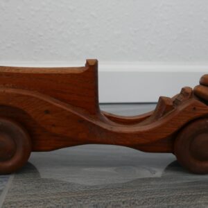 Hand-Carved Vintage Wood Car