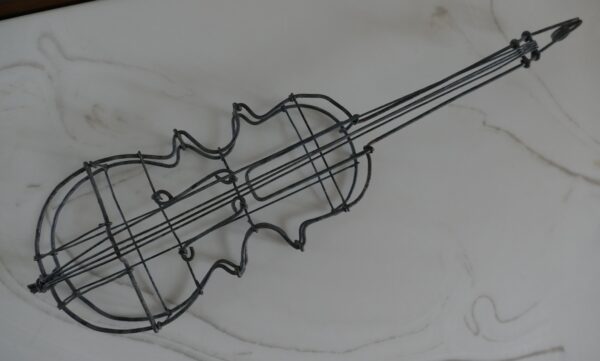 Decorative 3D Metal & Wire Cello