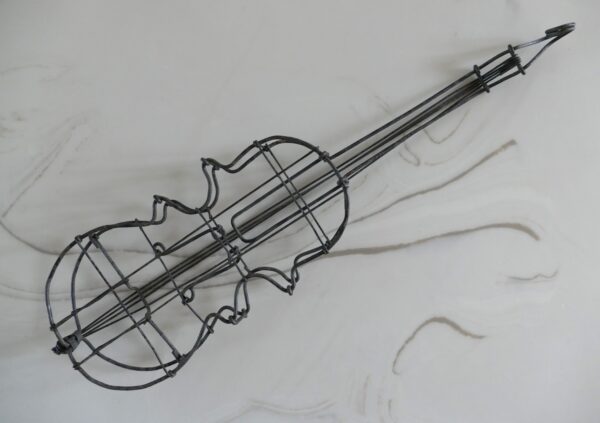 Decorative 3D Metal & Wire Cello