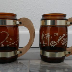Set of Two Siesta Ware Western-Themed Drinking Mugs
