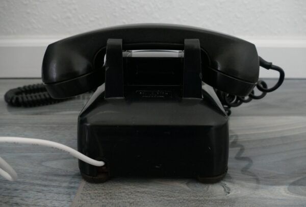 Vintage Desktop Black Rotary Dial Telephone