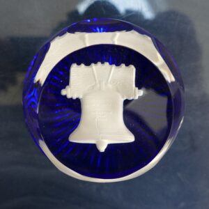 Baccarat France Liberty Bell Crystal Paperweight