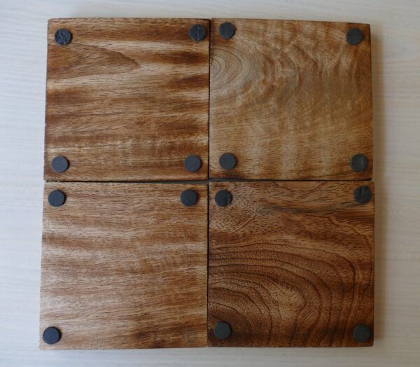 Decorative Wood Coaster Set