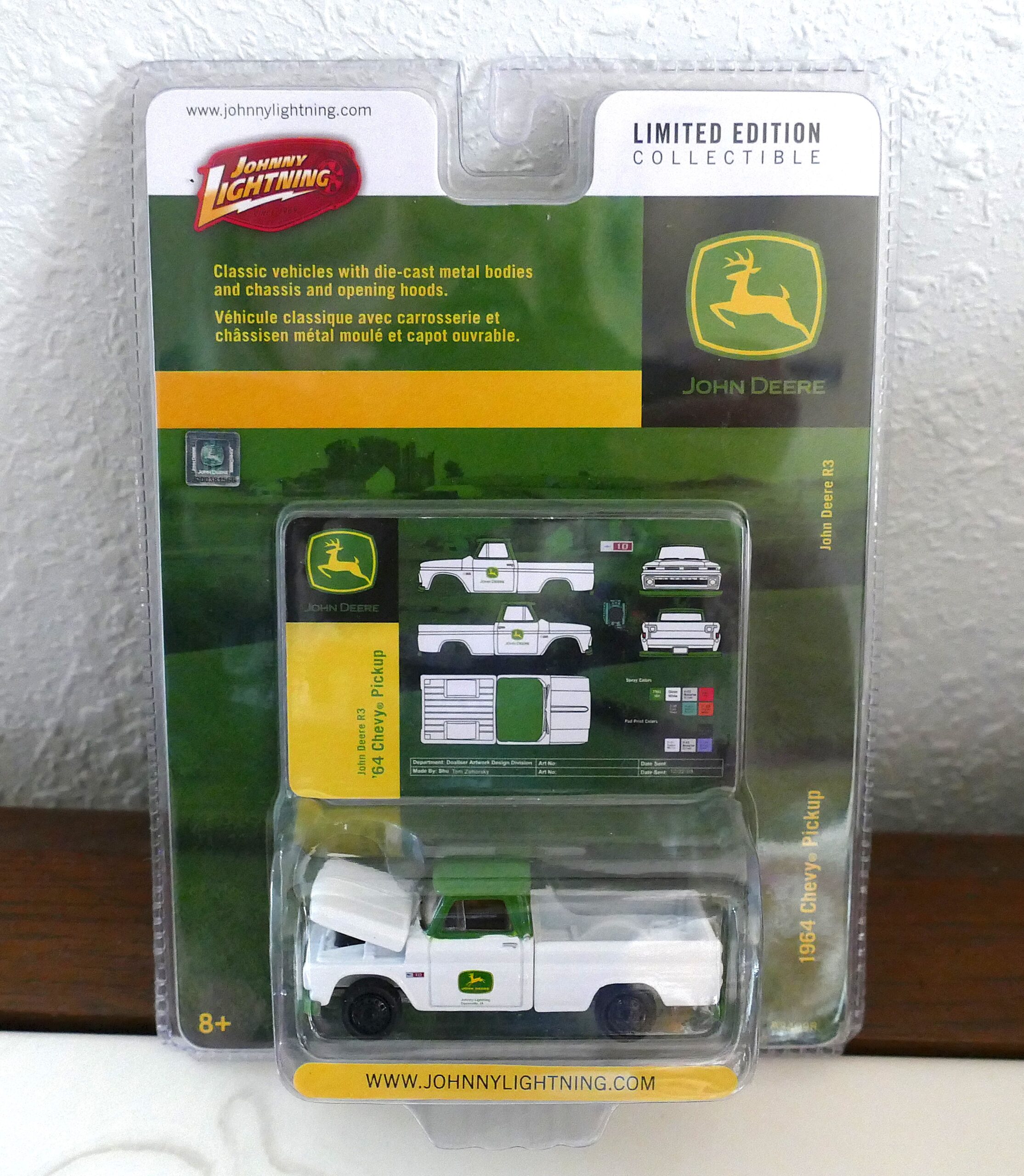 Johnny Lightning John Deere 1964 Chevy Pickup Die-Cast Collectible