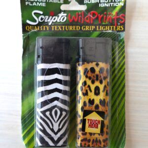 Scripto Wild Prints Quality Textured Grip Lighters