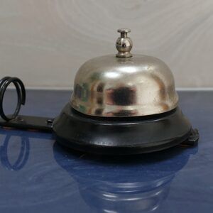 Vintage Desk Bell with Attached Letter Holder