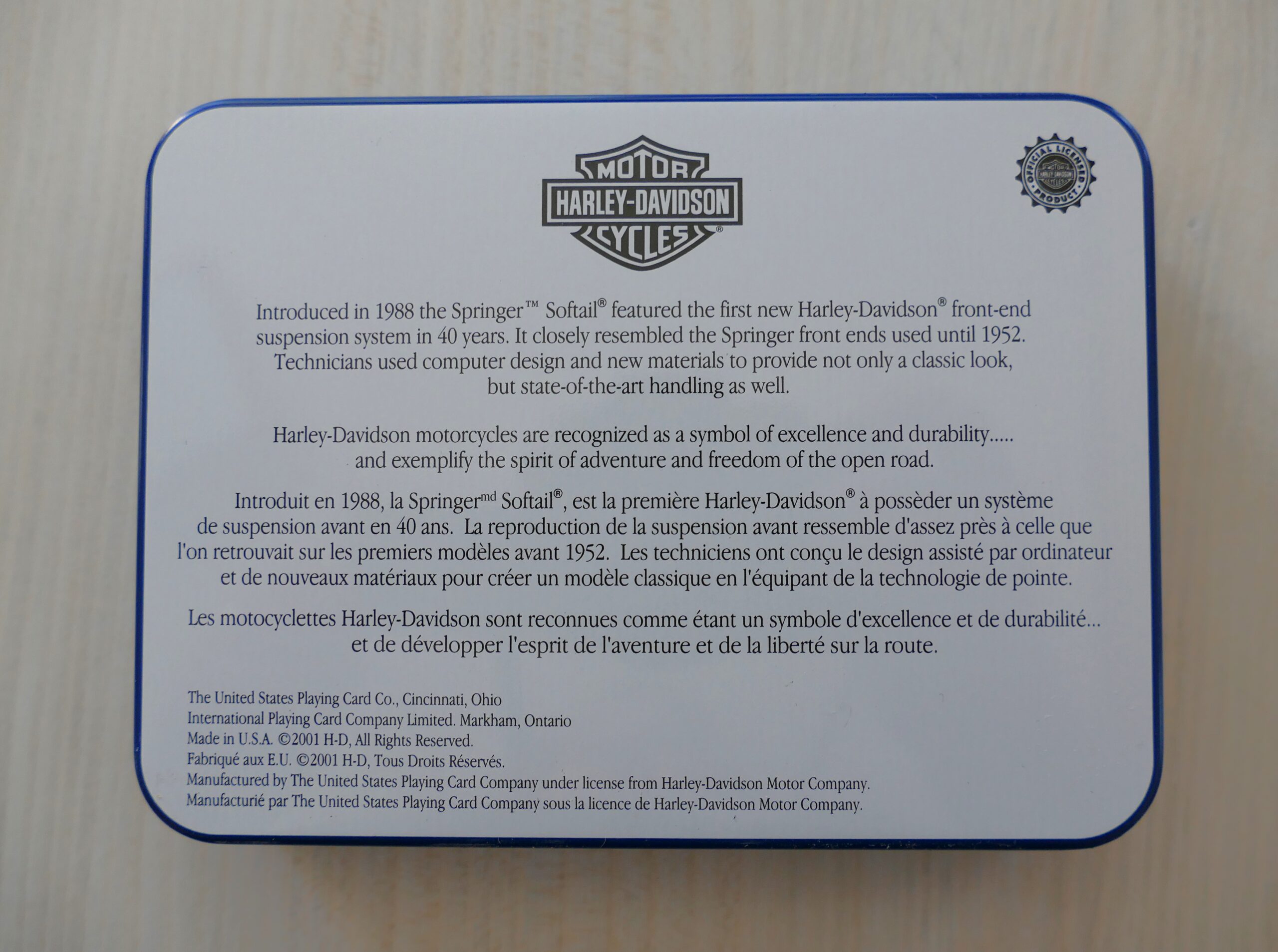 Harley-Davidson Collectible Tin & Playing Cards - NIB - Image 4