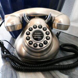 Vintage Brushed Metal 50’s Monster Phone