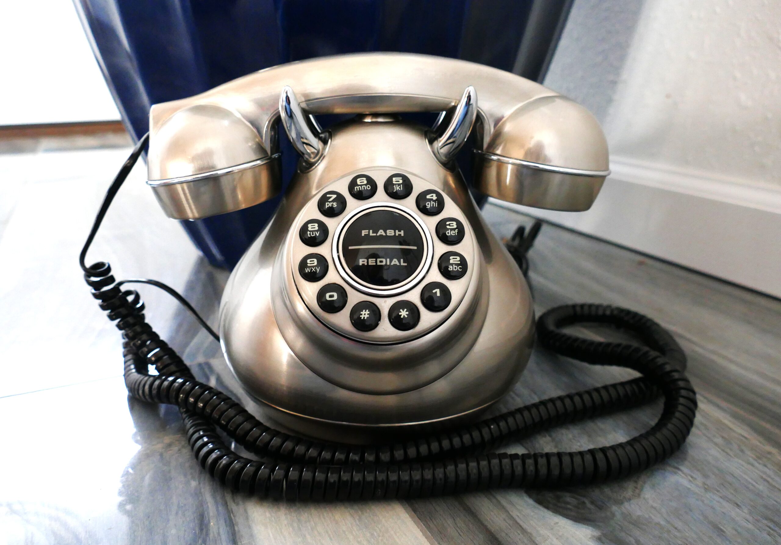 Vintage Brushed Metal 50’s Monster Phone