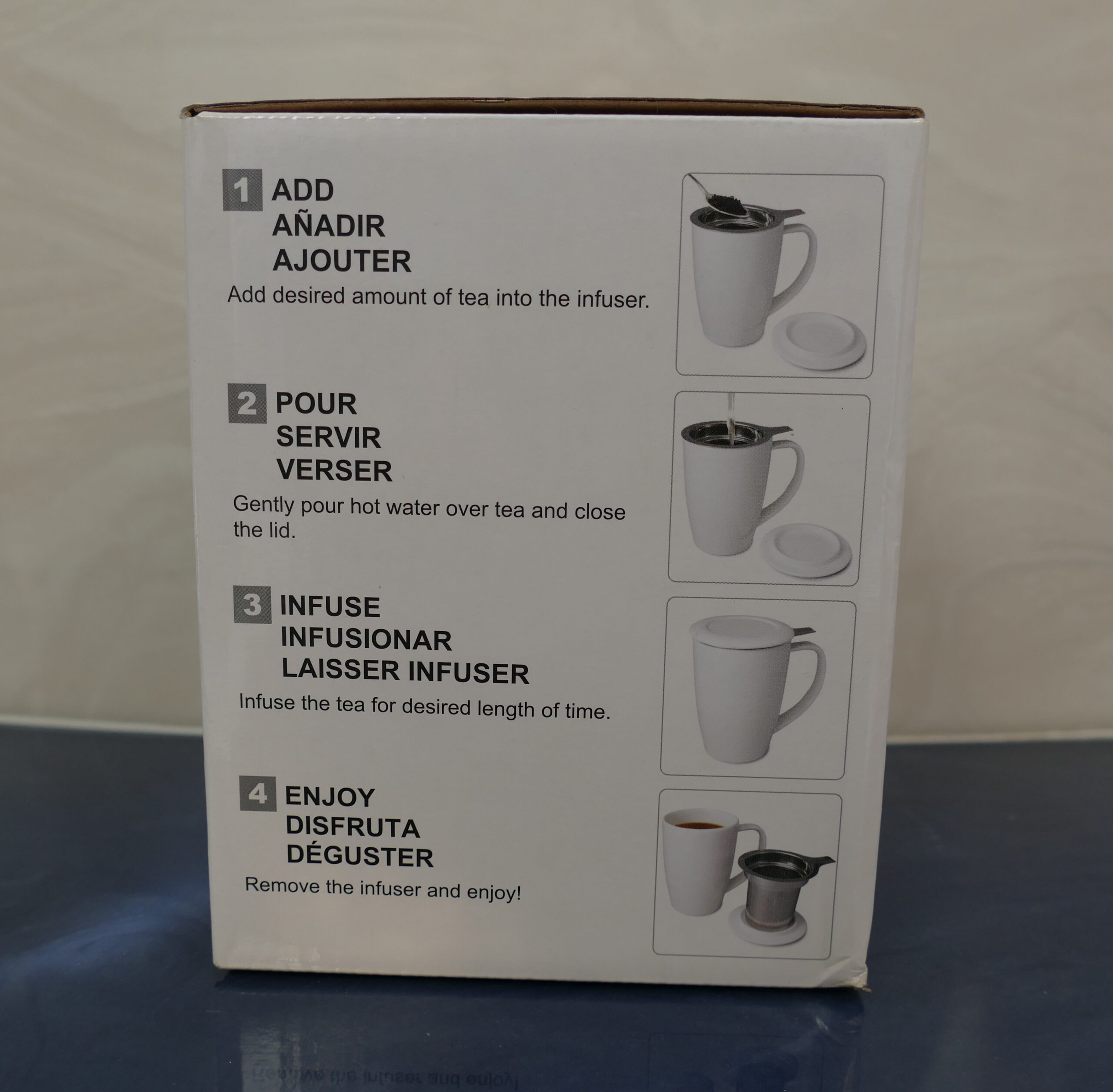 Curve Tall Tea Mug w/Infuser & Lid - NIB - Image 3