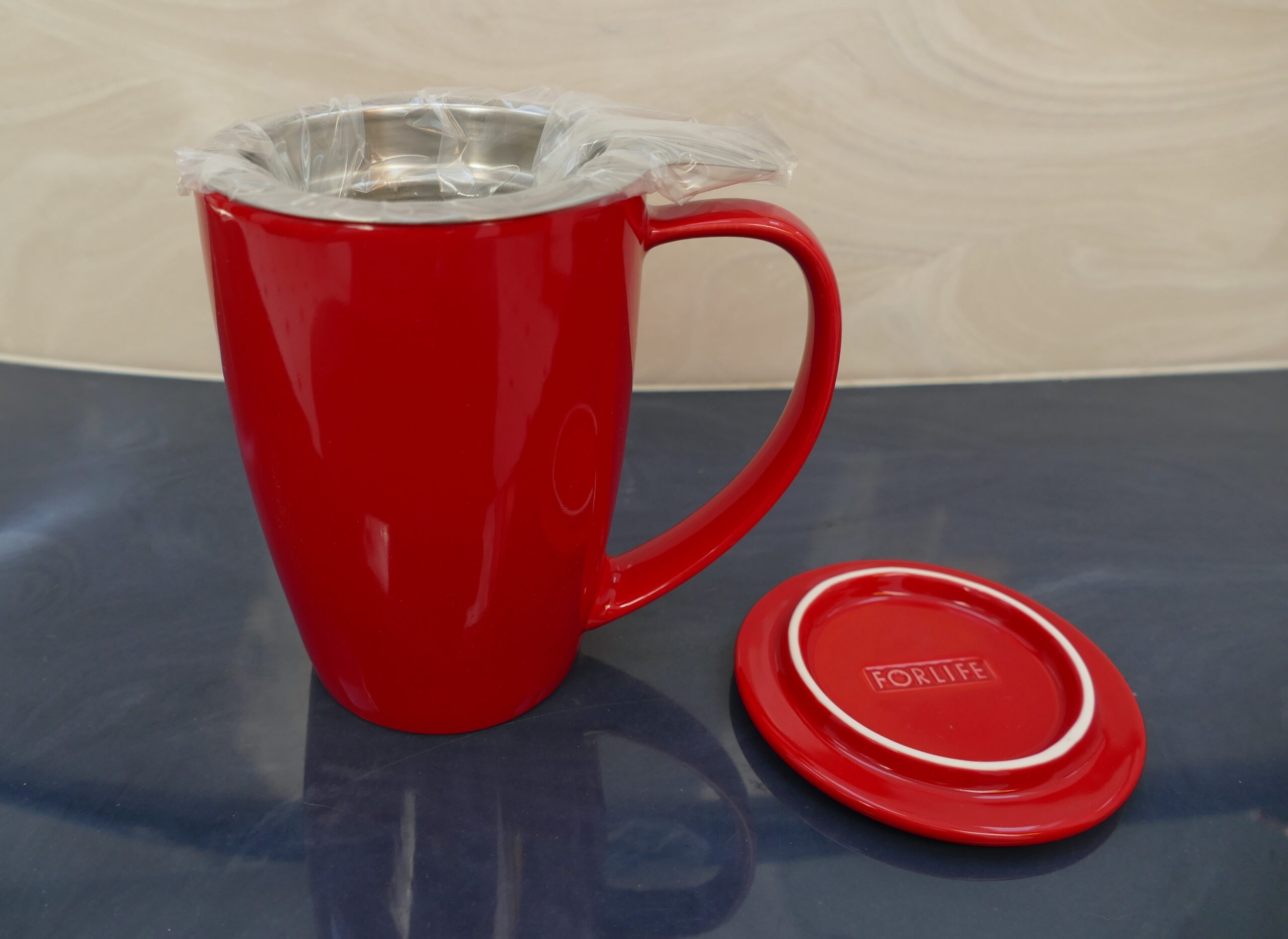 Curve Tall Tea Mug w/Infuser & Lid - NIB