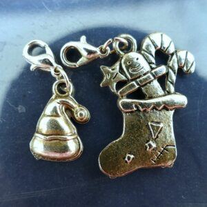 Set of Two Silver Christmas Charms