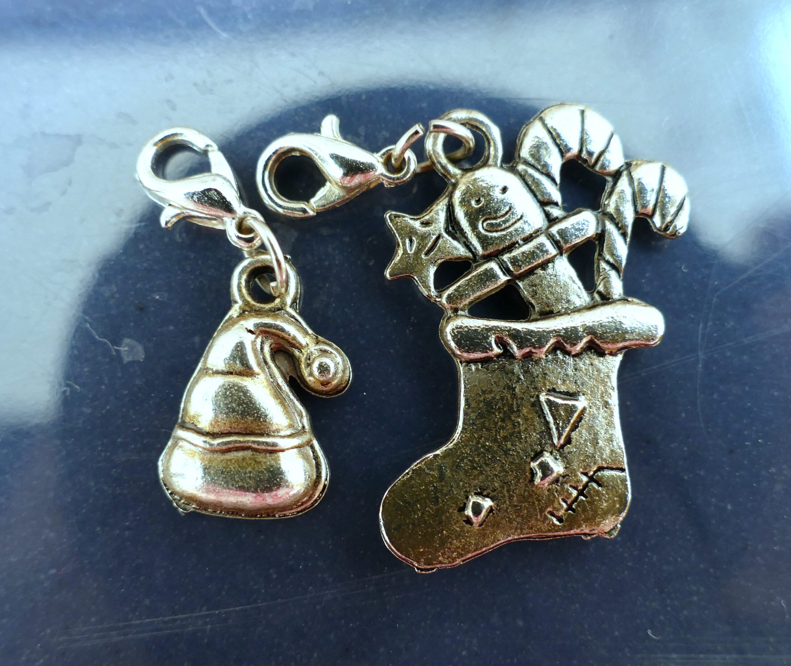 Set of Two Silver Christmas Charms