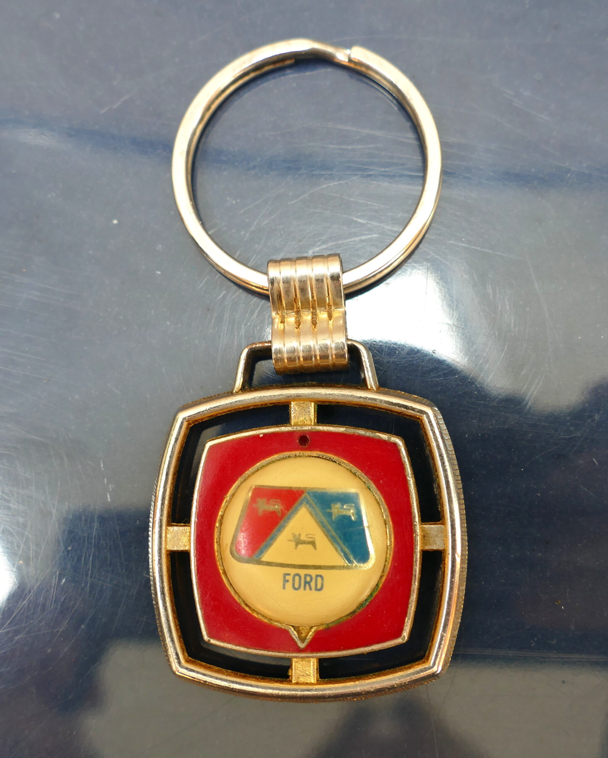 Vintage Ford Crest Emblem Keychain