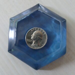 Bicentennial Quarter Encased in Resin