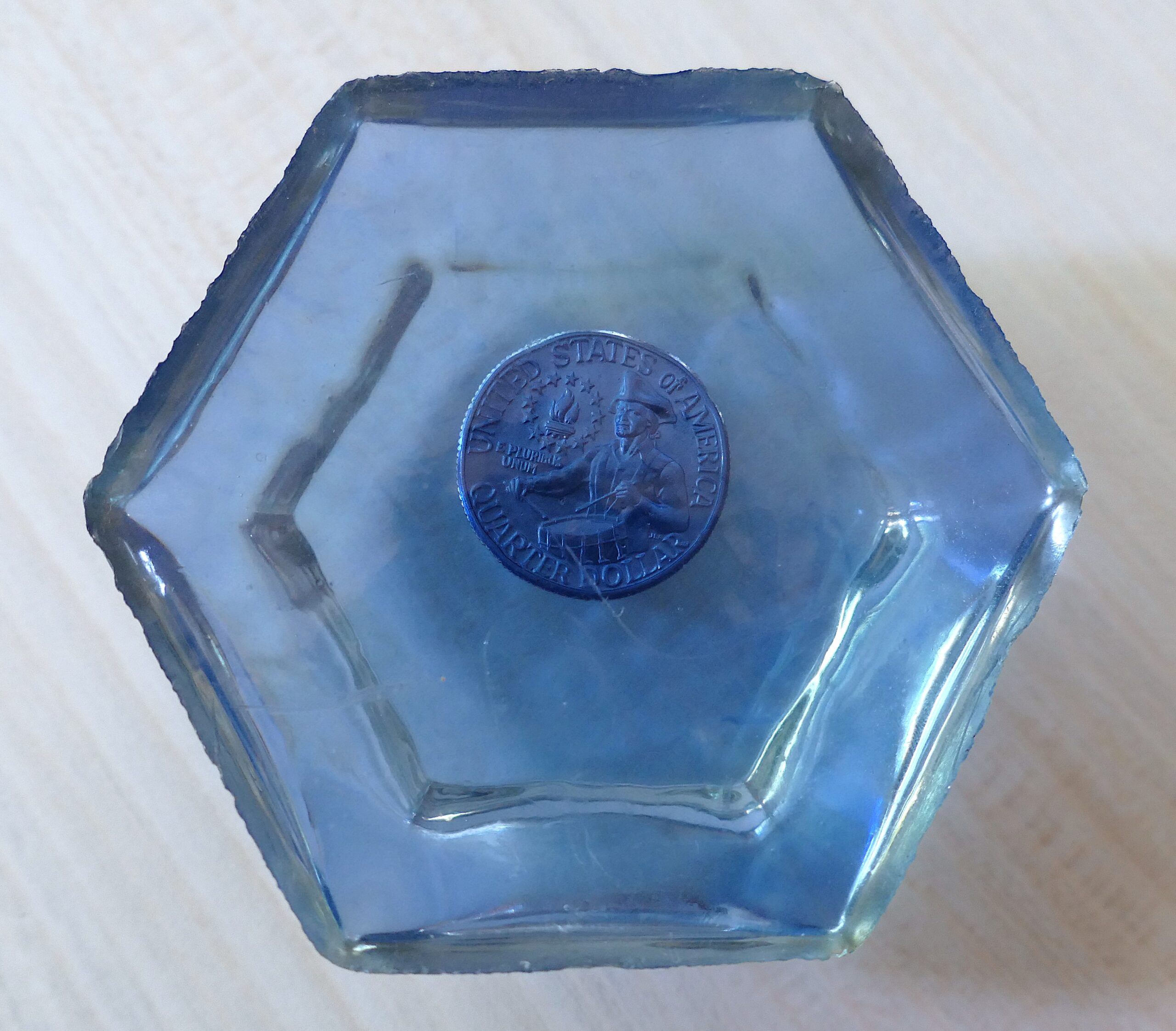 Bicentennial Quarter Encased in Resin