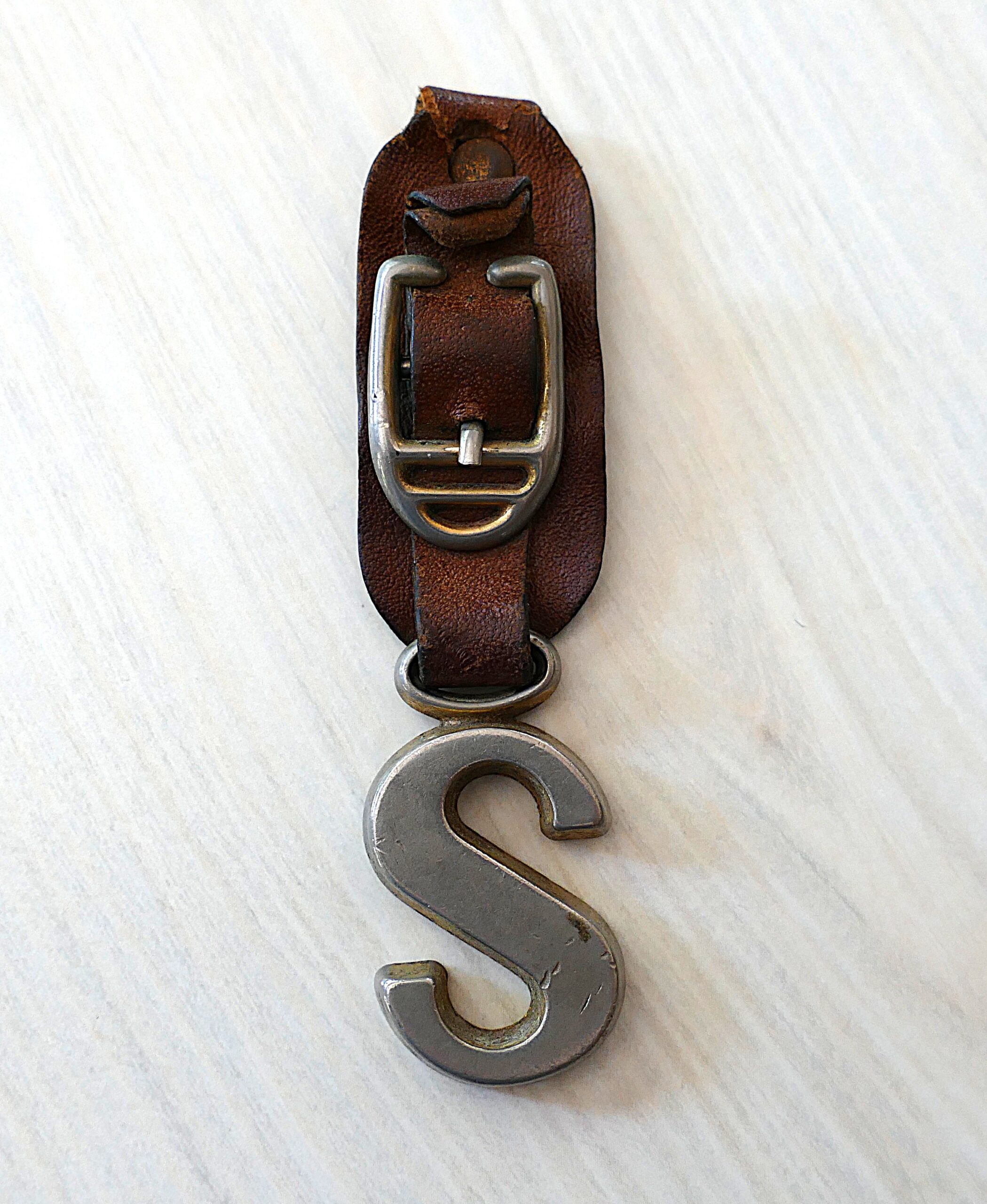 Vintage Letter ‘S’ on Leather Buckle FOB