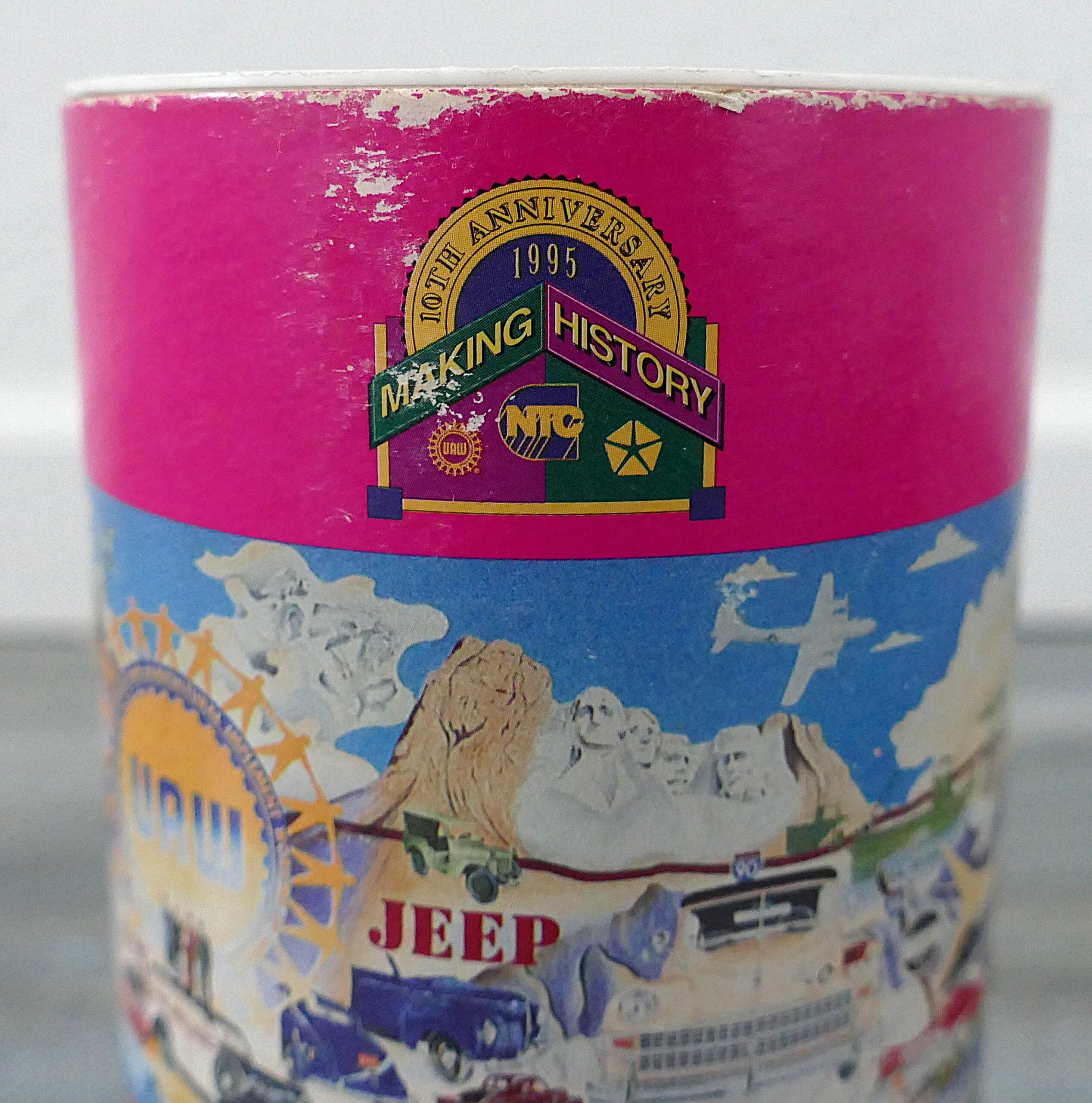 Vintage 1995 UAW-Chrysler NTC "Making History" 10th Anniversary Canister Jigsaw Puzzle - Image 3