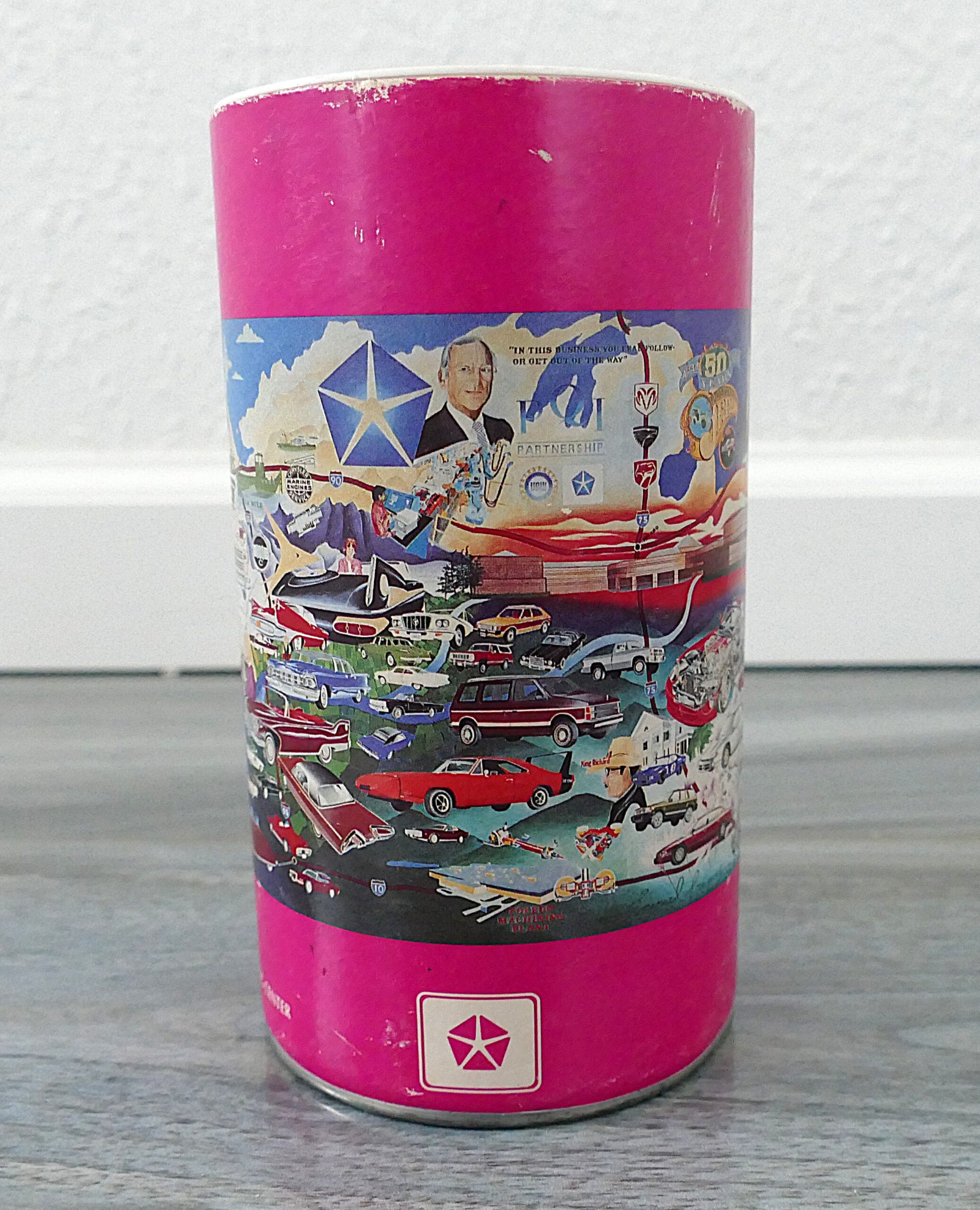 Vintage 1995 UAW-Chrysler NTC "Making History" 10th Anniversary Canister Jigsaw Puzzle - Image 6