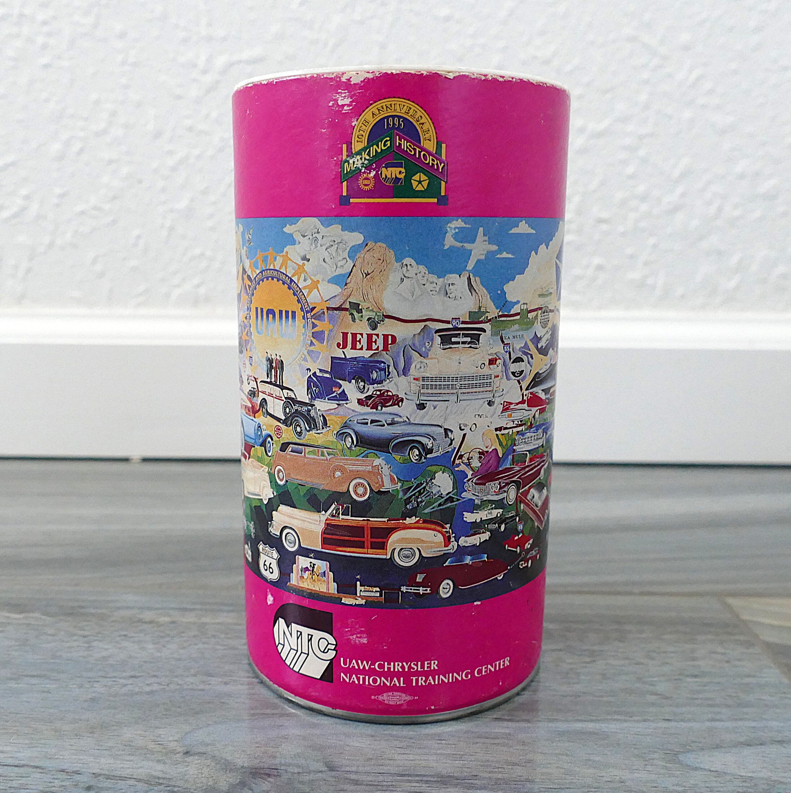 1995 UAW-Chrysler NTC "Making History" 10th Anniversary Canister Jigsaw Puzzle